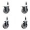 Service Caster 5'' Semi Steel Swivel 7/8'' Expanding Stem Caster Set 2 Total Lock Brakes, 4PK SCC-EXTTL20S515-SSR-2-S-2-78 - alternate 1